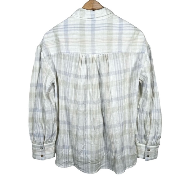 FAHERTY Olli Gauze Organic Cotton Top in Atwood Plaid - Picture 6 of 13